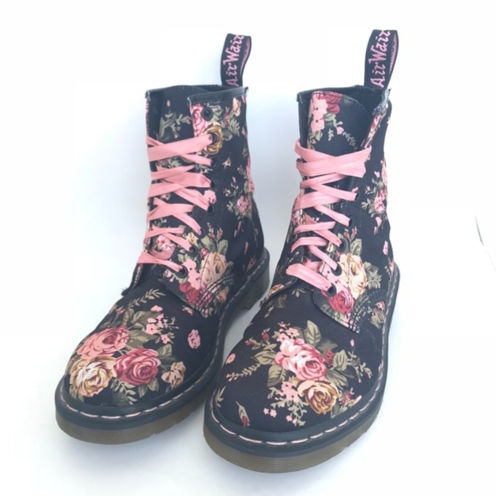 DR. MARTENS 1460 FLORAL BOOTS